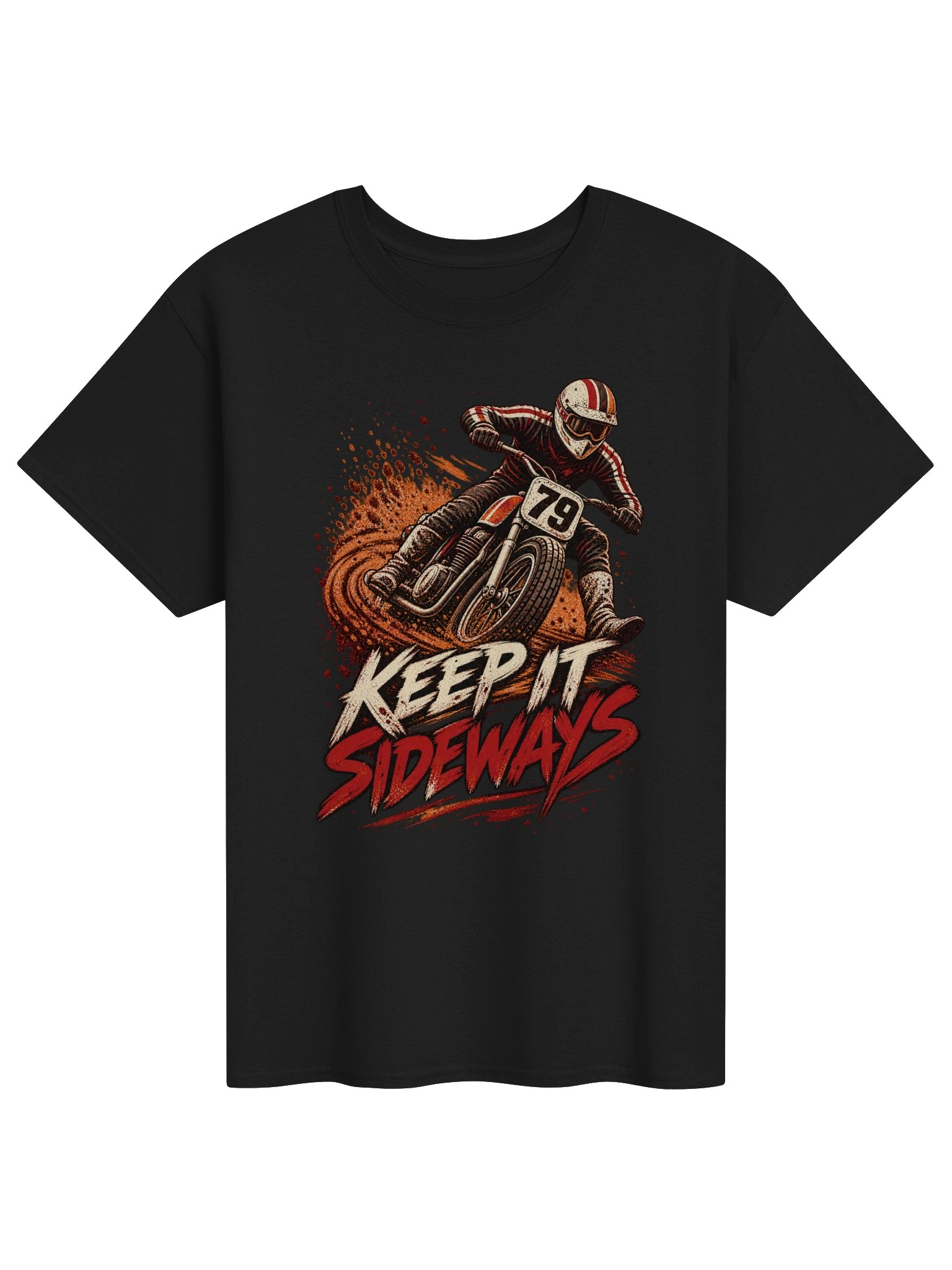 Keep It Sideways Vintage Flat Track Motorcycle T-Shirt product image (1)