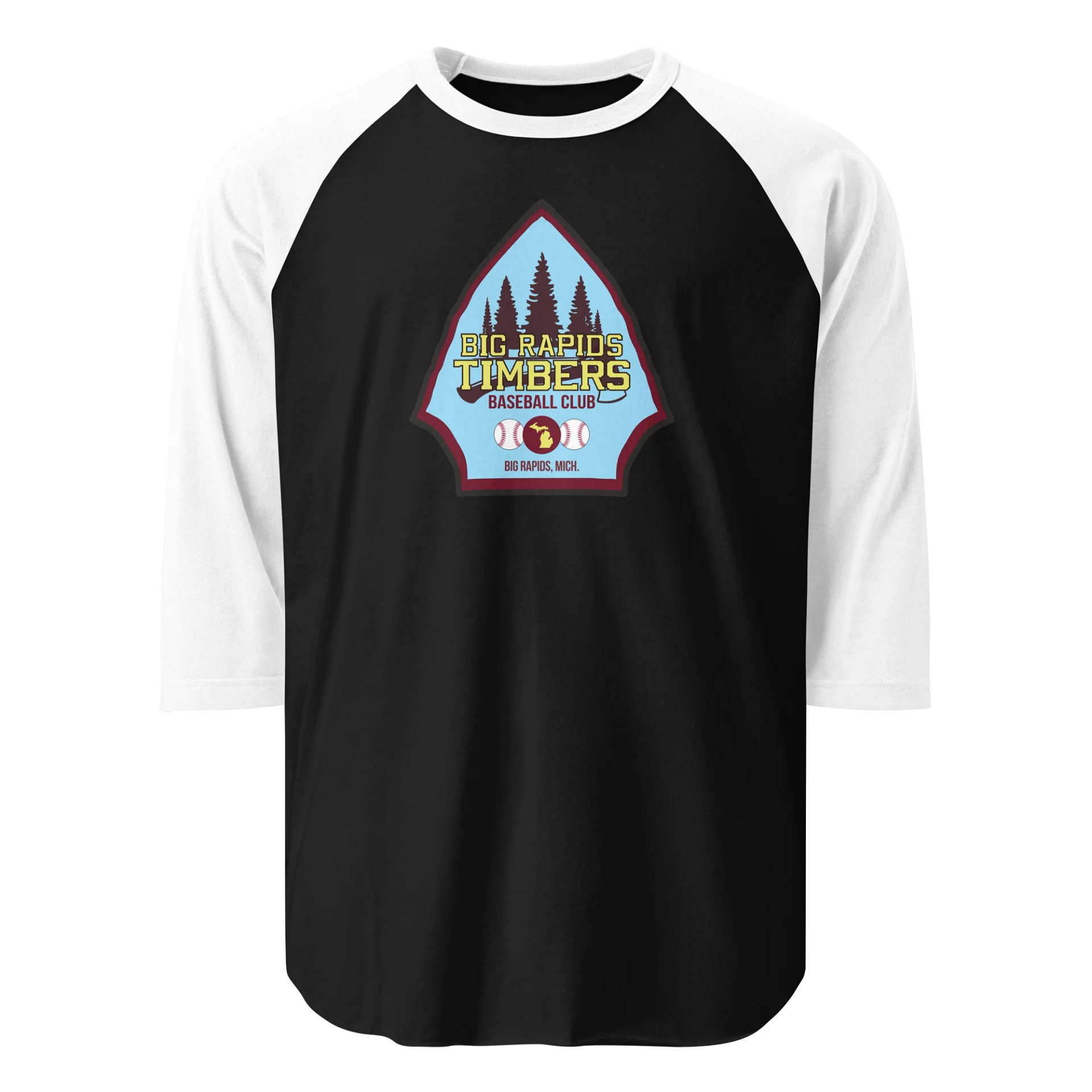 Big Rapids Timbers Baseball Tee product image (1)