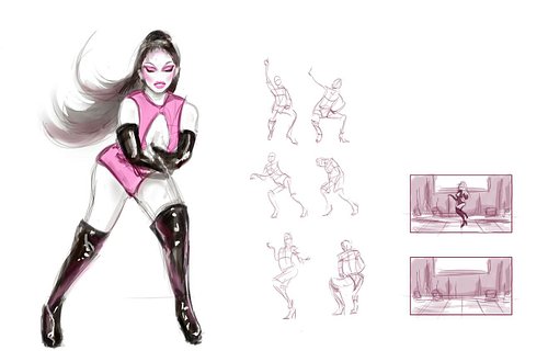 Some animations + character design sketches from my Animation classes ✍️