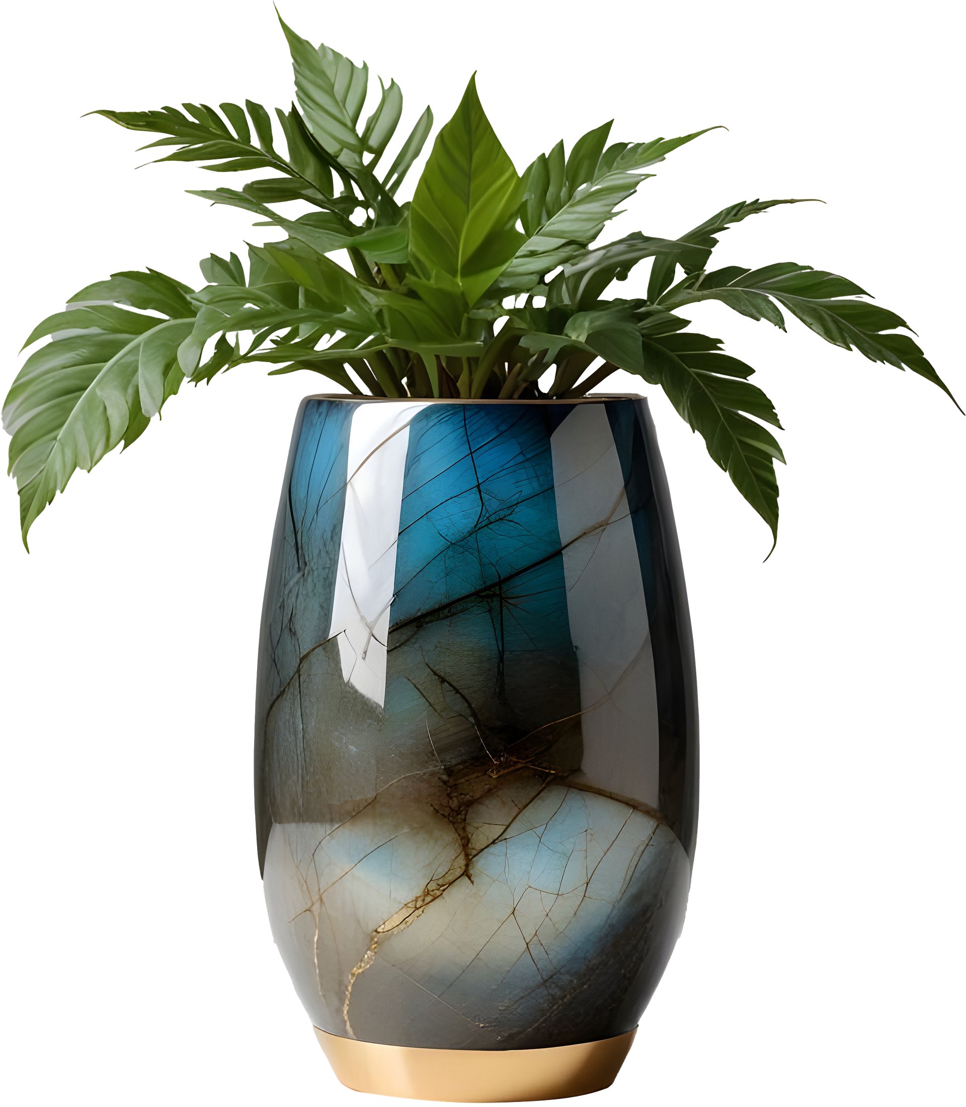 Stellar Luxe – Radiant Labradorite Vase PNG product image (1)