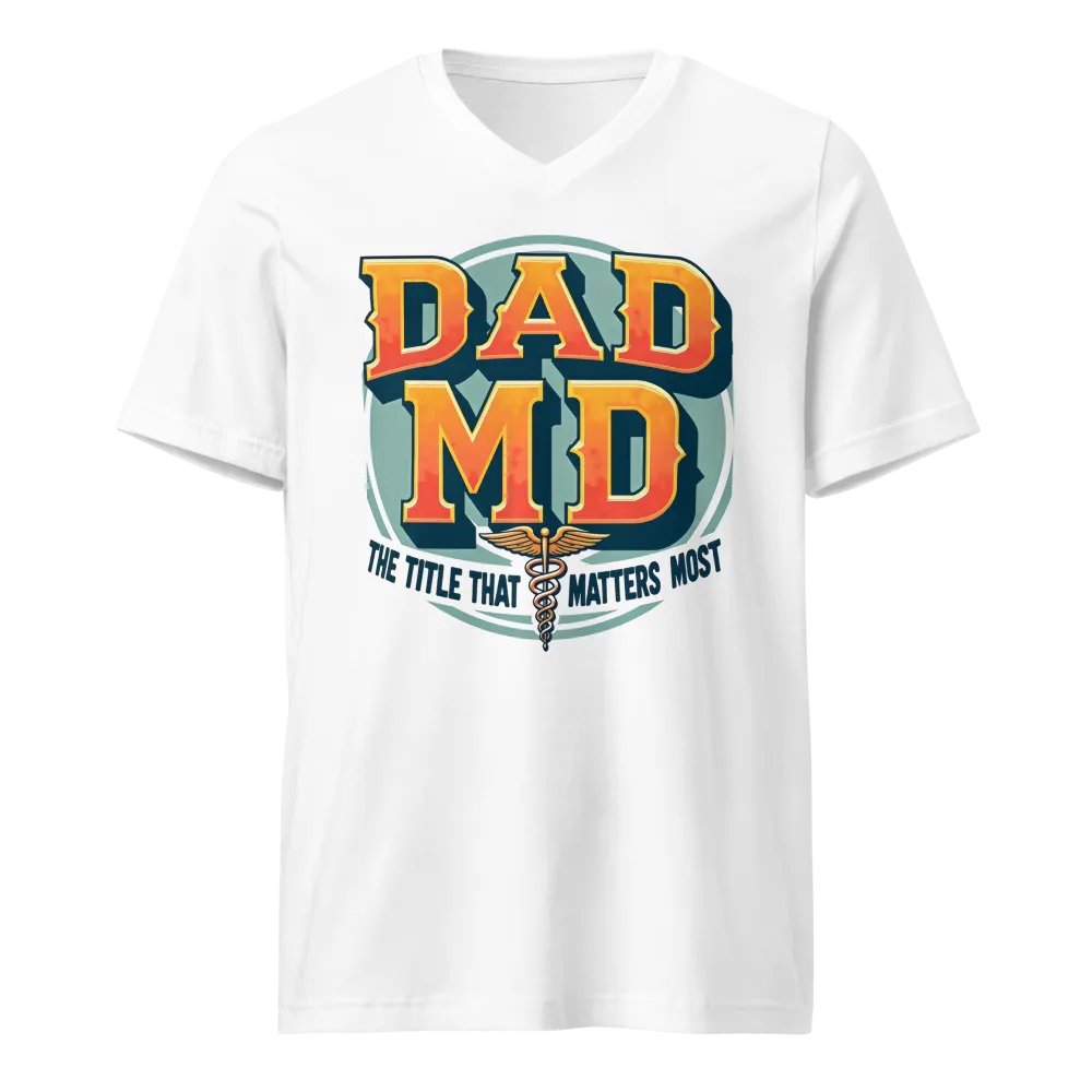 DAD MD, the title that matters most V-Neck Tee product image (1)