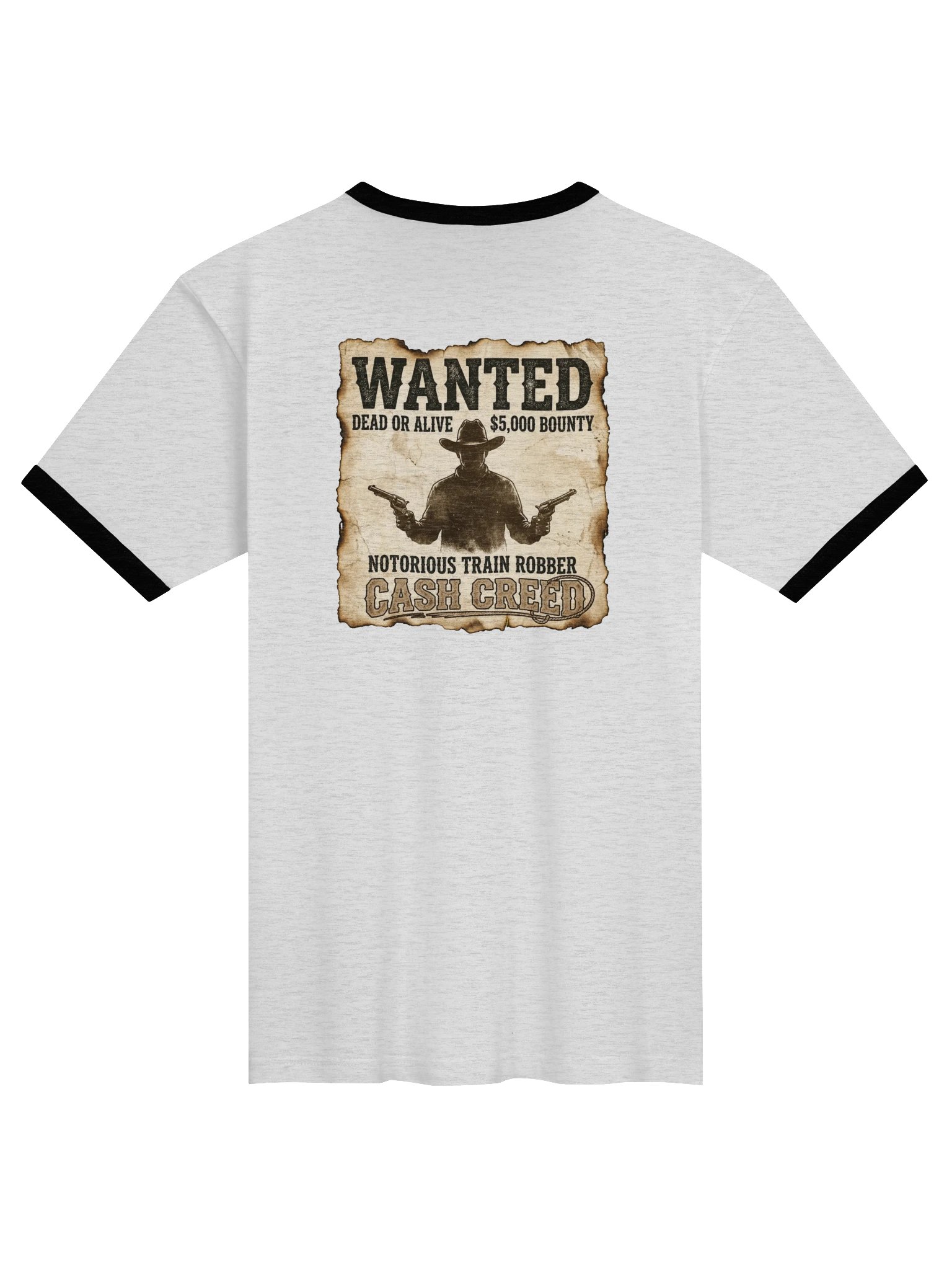 Cash Creed Wanted Poster Ringer Tee product image (6)