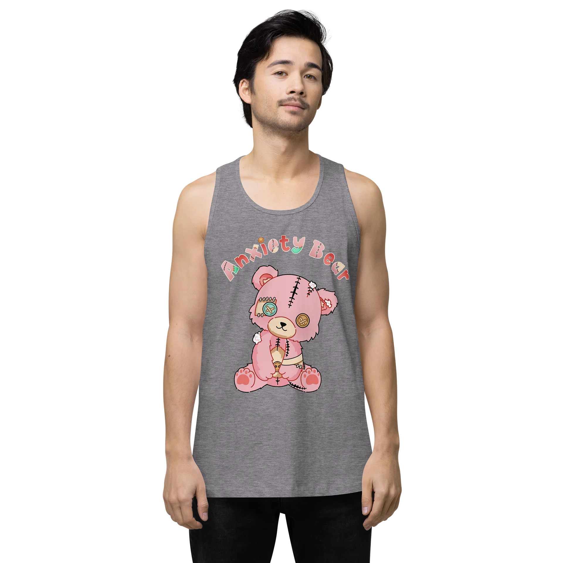 Anxiety Bear Men's Tank Top product image (6)