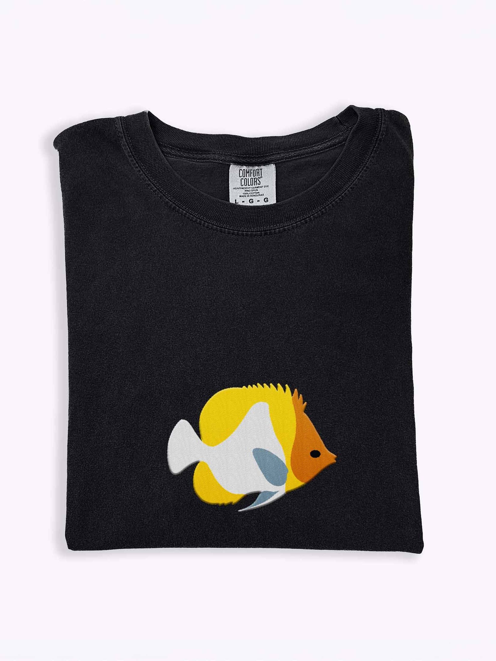 Pyramid Butterflyfish Embroidered Shirt | Reef Aquarium Fish Embroidery Tee | Saltwater Marine Fish Apparel product image (1)
