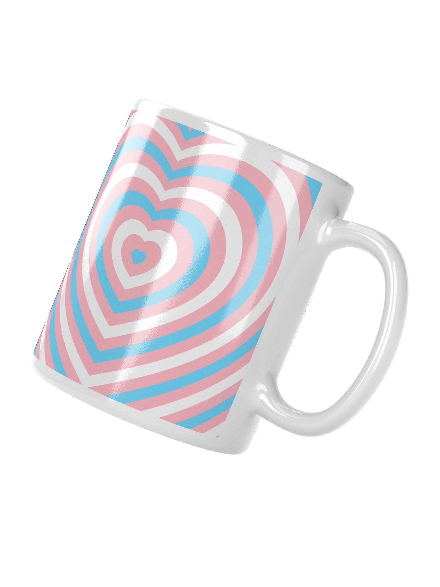 Trans Pride Hearts Mug (Left-handed) product image (3)