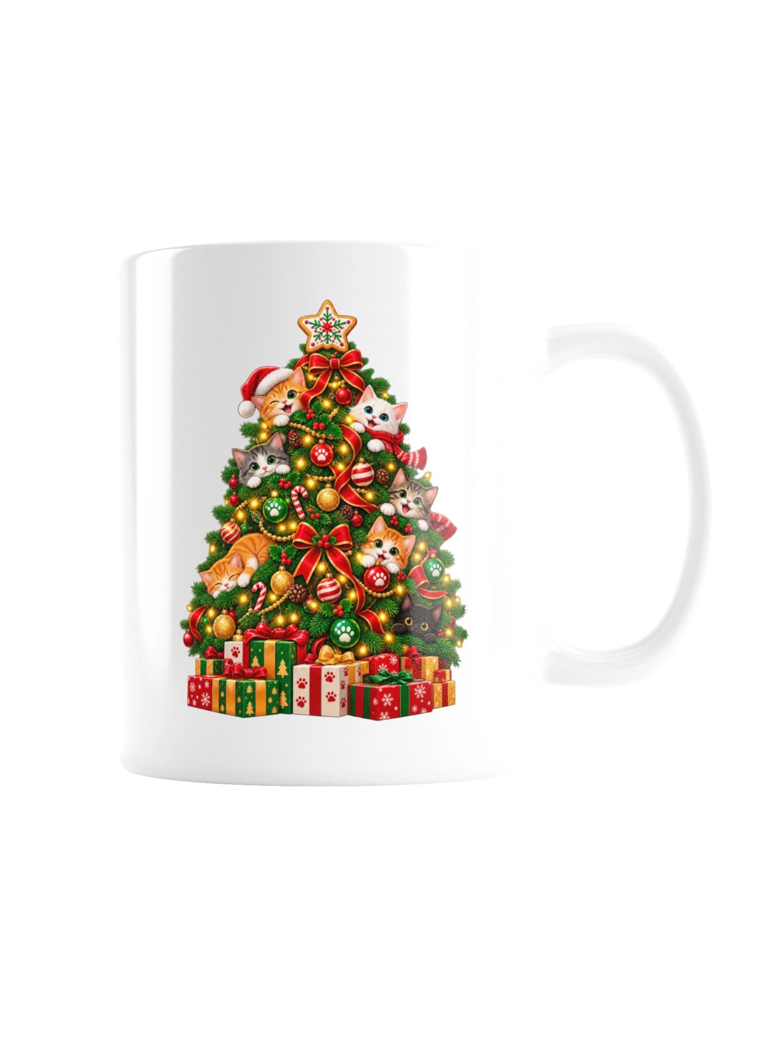 A VERY MEOWY CHRISTMAS — KITTENS IN THE CHRISTMAS TREE! MUG product image (7)