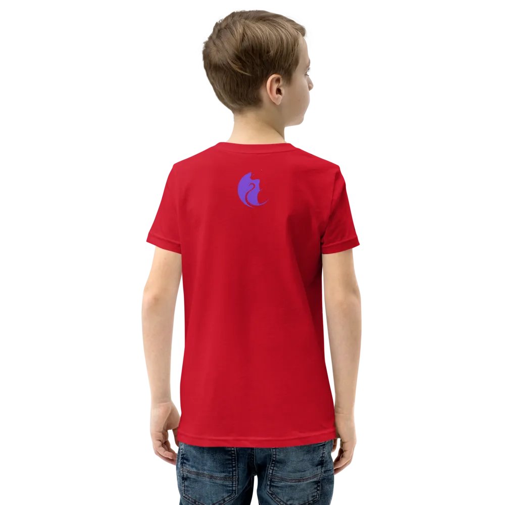 KawaiiKitten PowerRed Youth Short Sleeve T-Shirt product image (2)