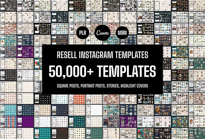 Canva Instagram Templates Bundle, Social Media for PLR MRR product image (1)