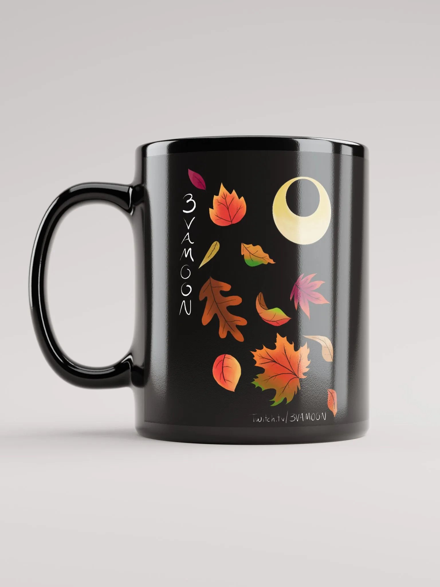 Autumn Leaves Moon Black Coffee Mug product image (11)