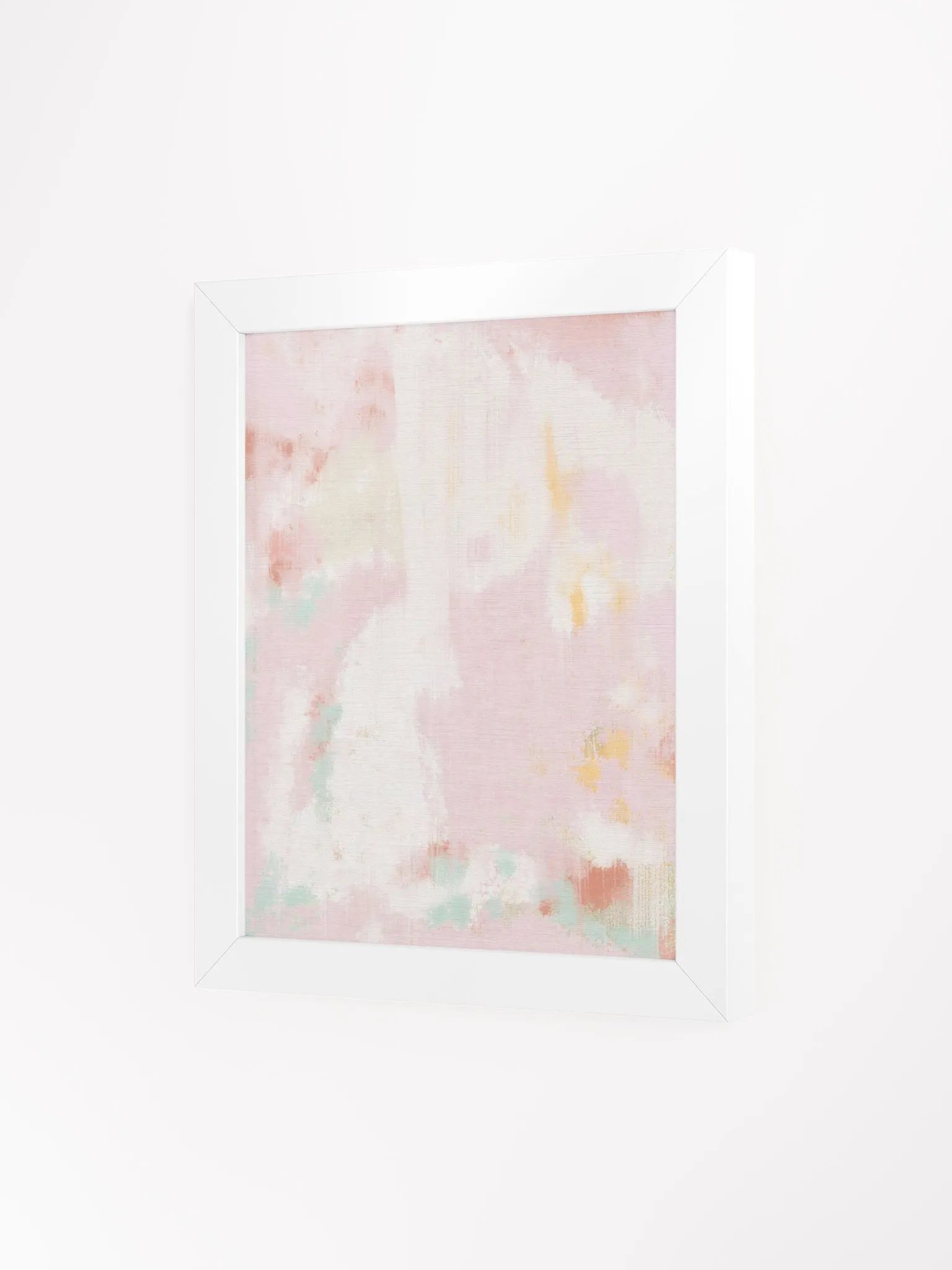 Abstract Print Pink and White Painting Blush Pink Wall Art Print product image (53)