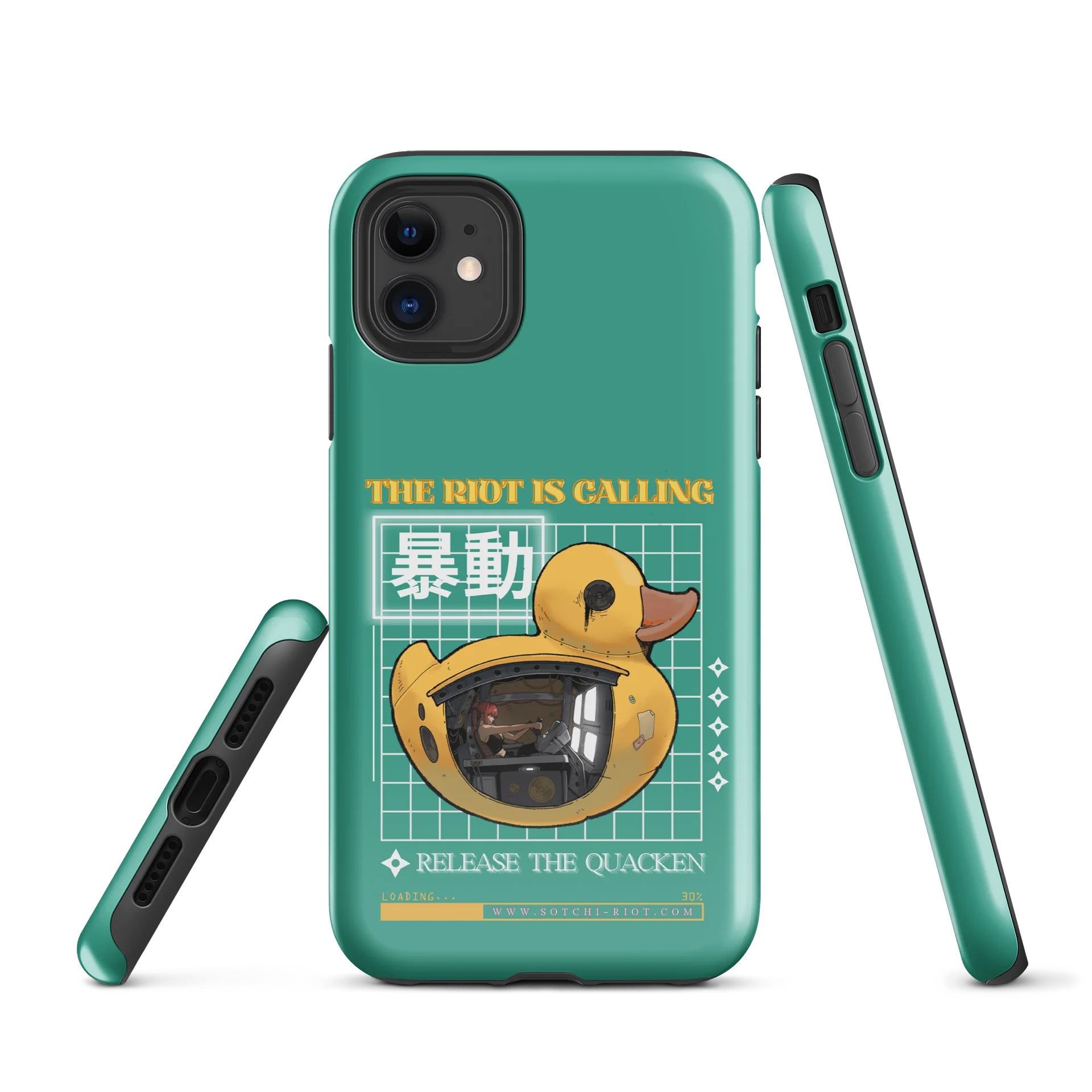 [iPhone Cases - POND WATER COLOURED] THE RIOT IS CALLING. RELEASE THE QUACKEN product image (1)