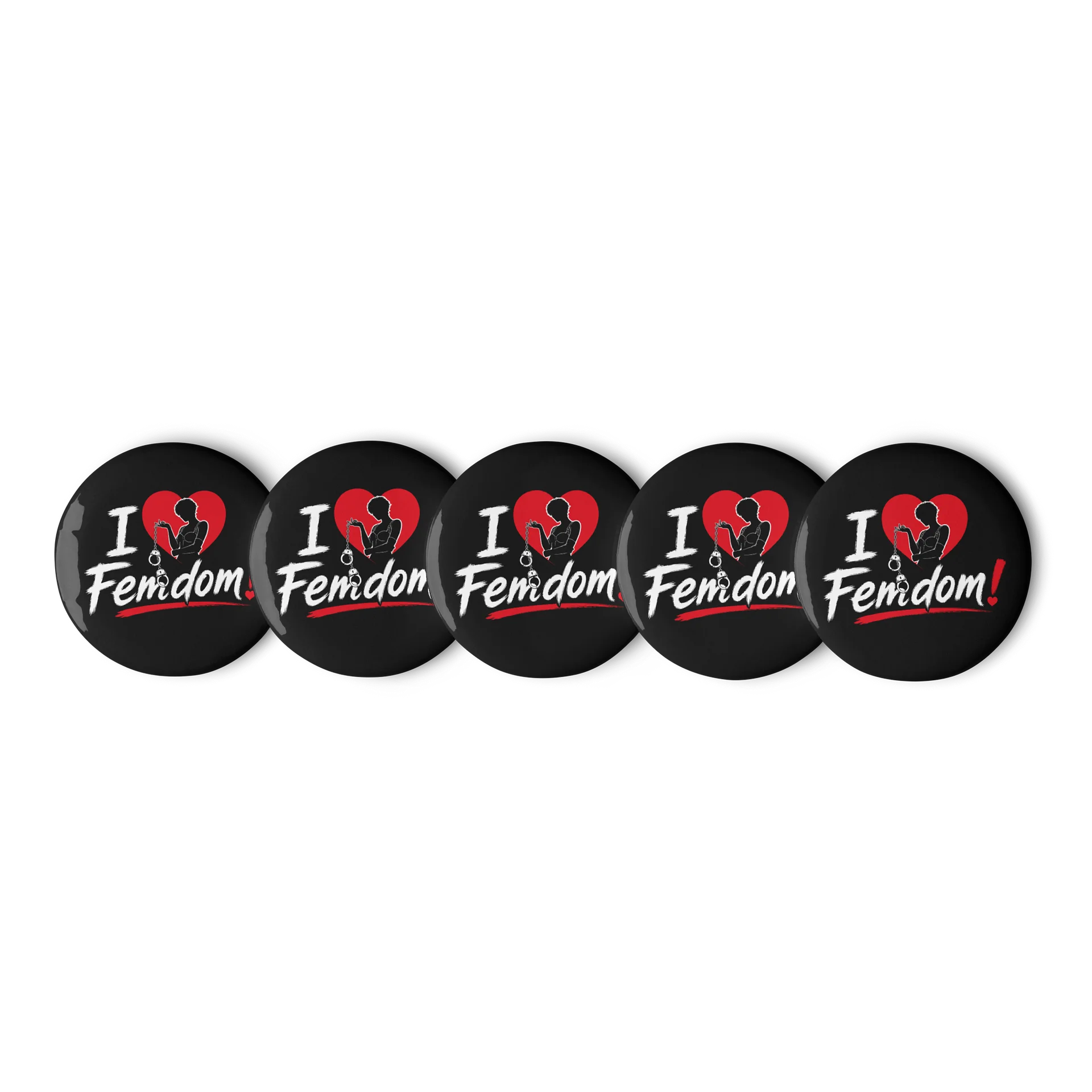 I Love Femdom! – Gothic Button Pin Set (5-Pack) product image (2)