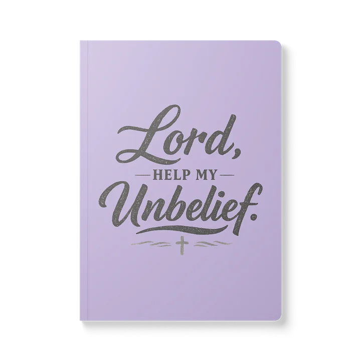 Lord Help My Unbelief Notebook, Christian Journal, Mark 9:24 Prayer Journal, Minimalist Faith Notebook, Christian Gift for Women product image (2)