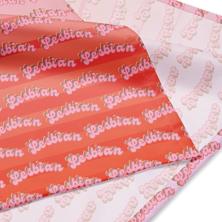 LGBTQIAP2S+ 2025, Curved Lesbian, Bandanna product image (4)