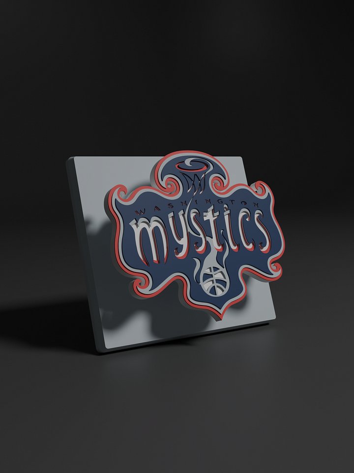 Washington Mystics 3D Printed Floating Logo Sign (Digital File Only) product image (1)
