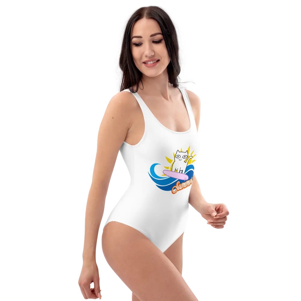 Surfing Cat Summer Vibes Swimsuit product image (2)