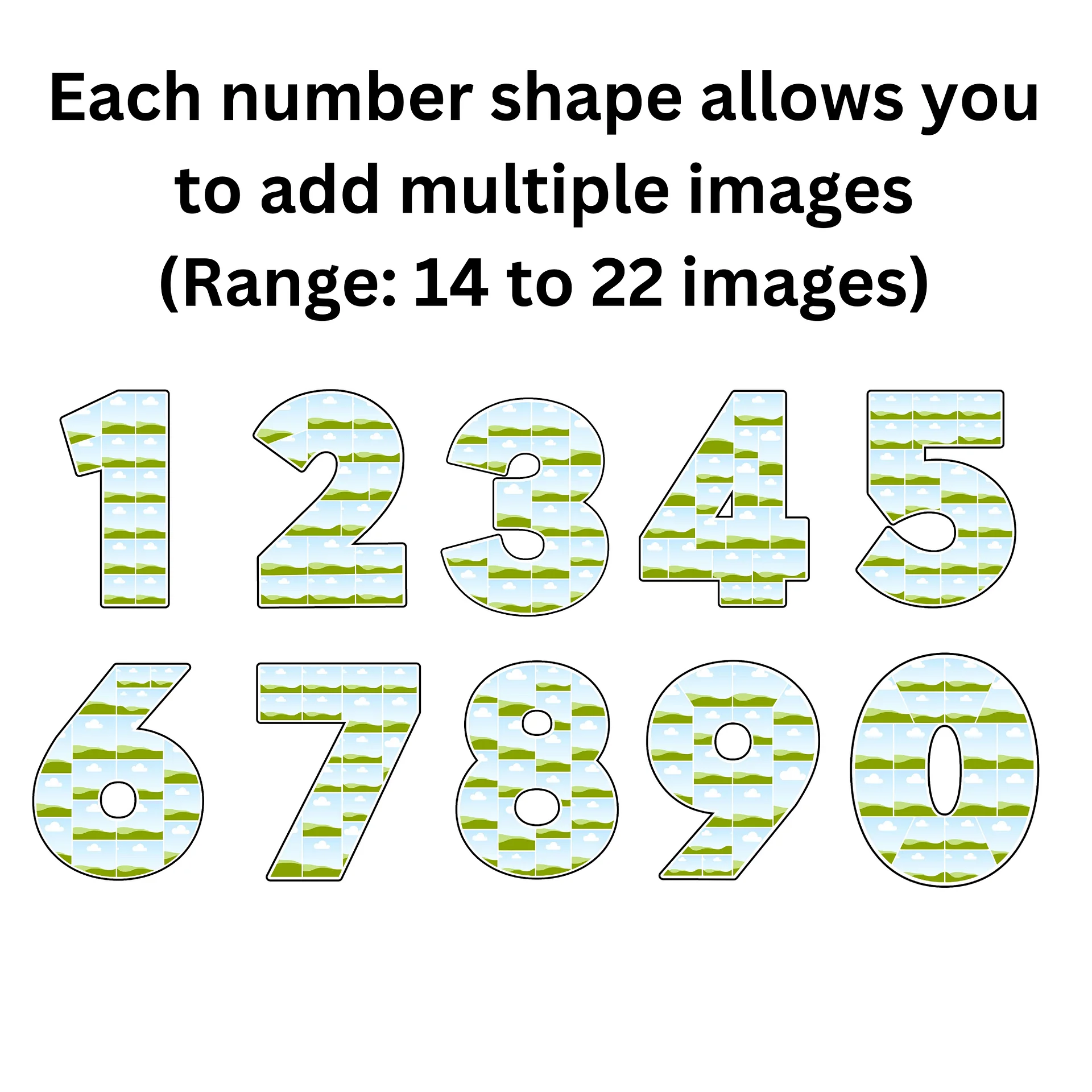 All Digits (1, 2, 3, 4, 5, 6, 7, 8, 9, 0) Number Frames Canva Template product image (3)