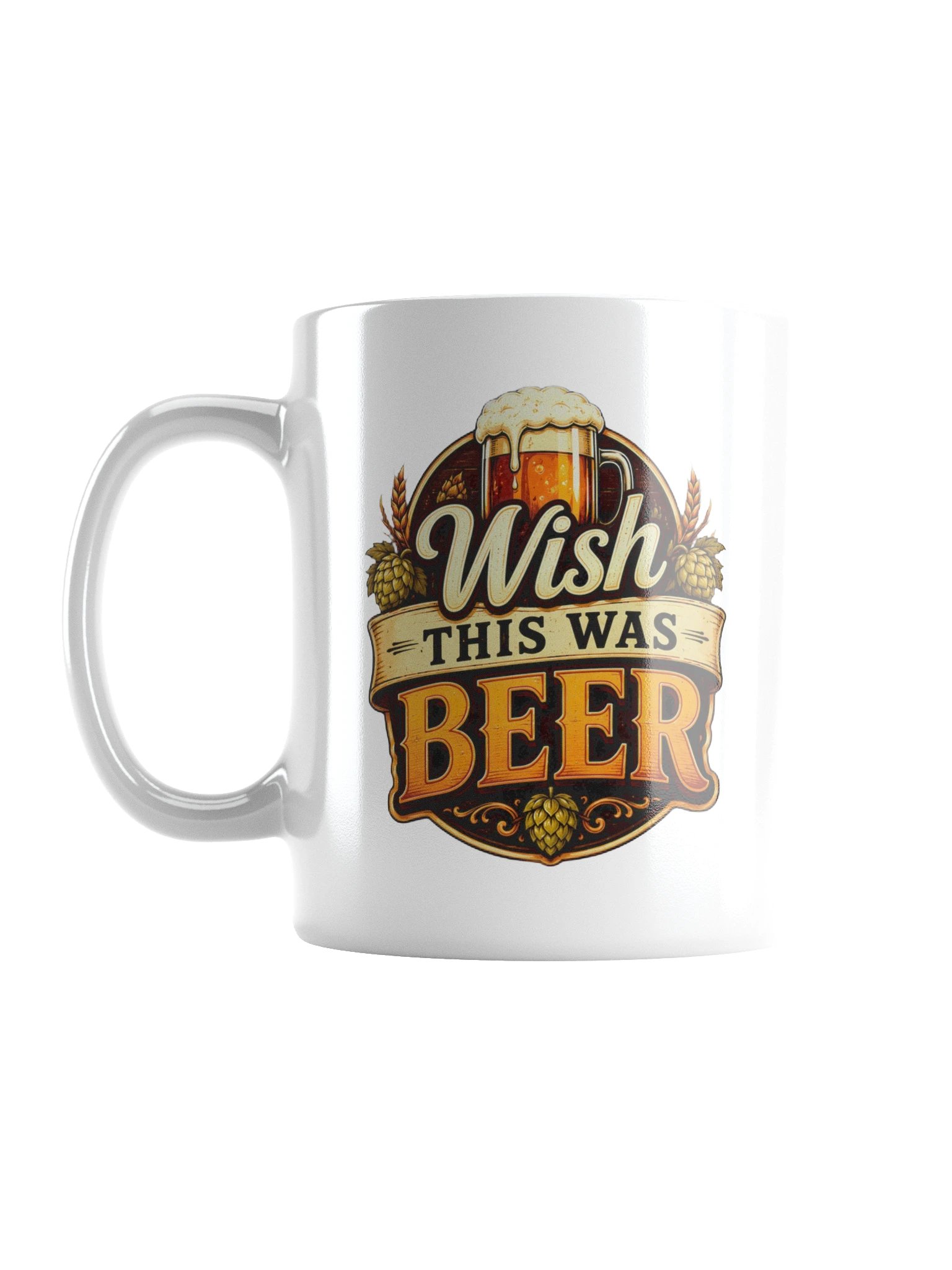 Wish This Was Beer Vintage Badge Mug product image (1)