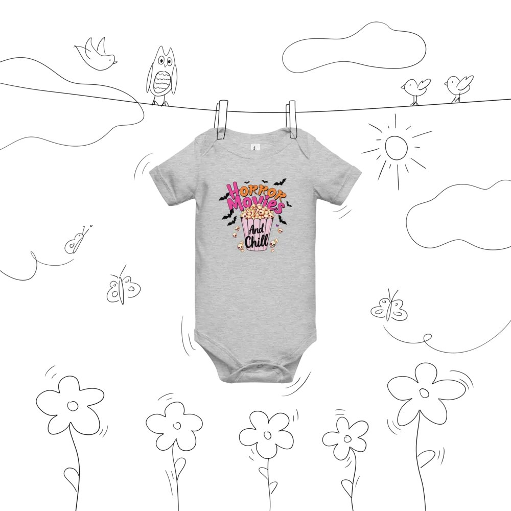 Horror Movies And Chill Baby Romper Onesie product image (9)