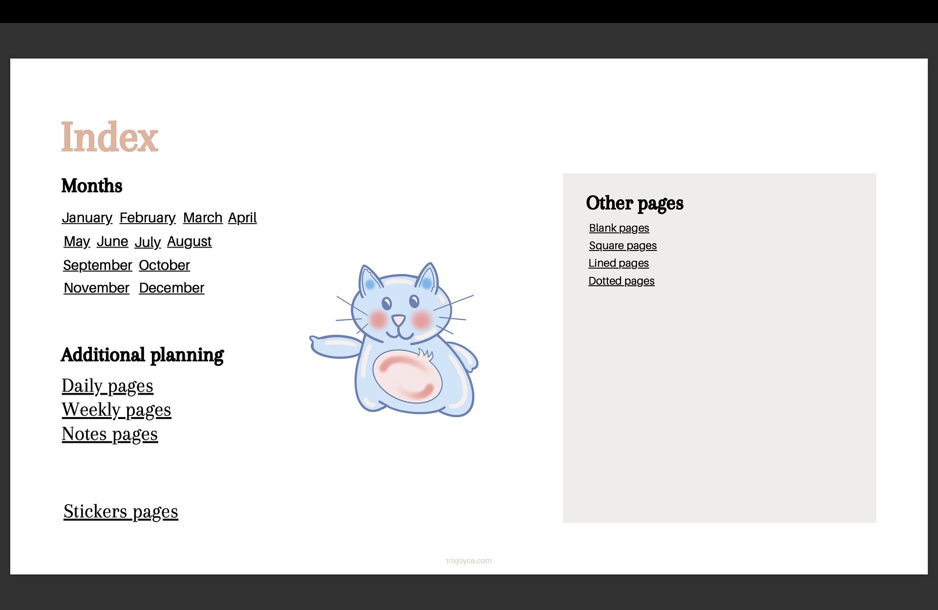 You're Cute! - Undated Digital Planner (download) product image (4)