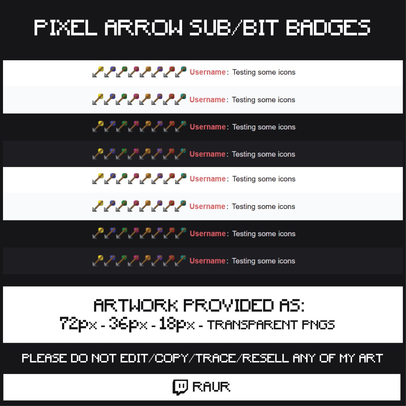 Twitch Pixel Arrows - Sub/Bit Badges product image (2)