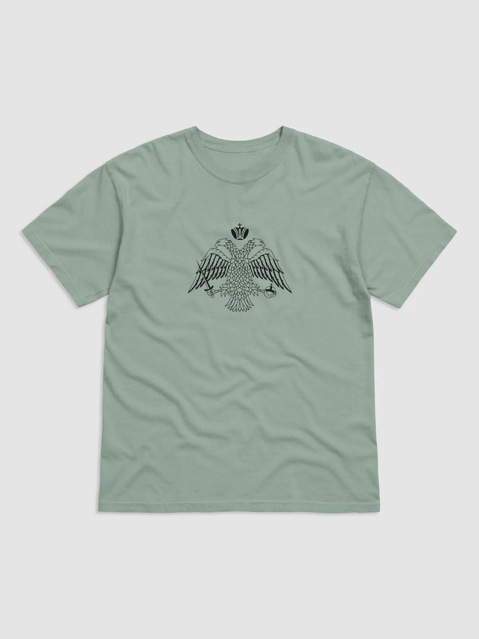 Byzantine Eagle Orthodox Christian T-Shirt – Garment-Dyed Religious Tee, Faith Gift product image (1)