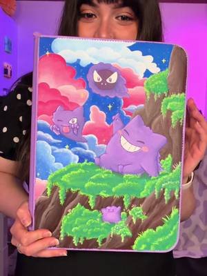 I painted my first Pokemon TCG Binder!! Can you tell what Pokemon is going to be in here? 🤩 Painted on a @Vault X 9 pocket binder! #Pokemon #artist #gaming #painting #PokemonCards 