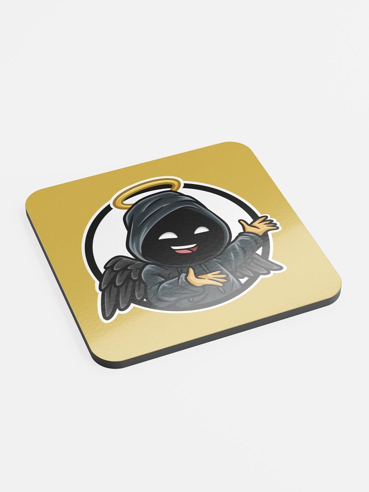 Glossed Cork Coaster - Logo (Gold BG) product image (2)