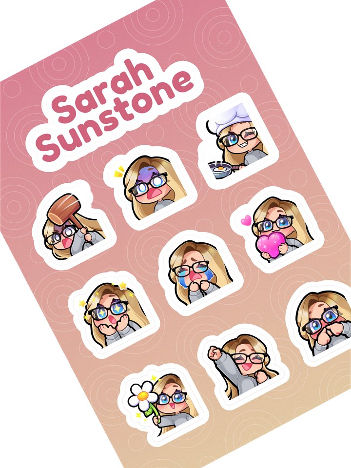 Emote Sticker Sheet (A) product image (1)