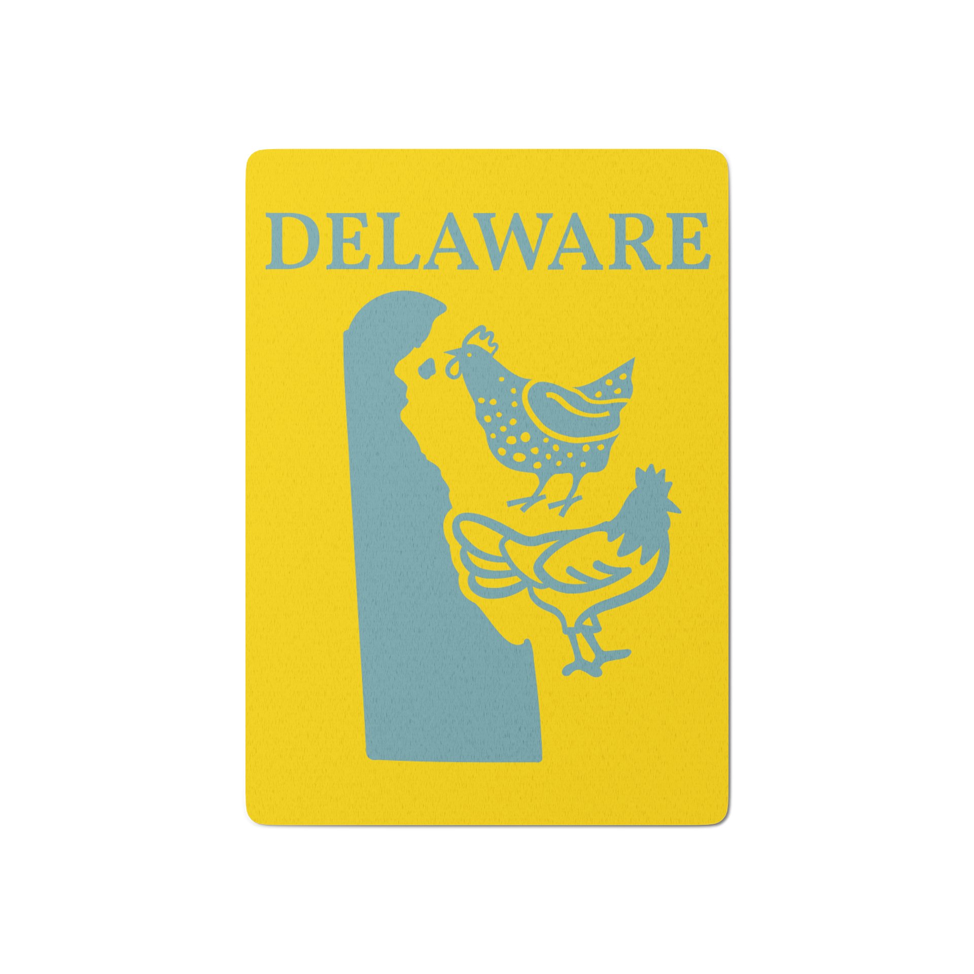 "Delaware" Blue Chickens Poker Deck product image (1)