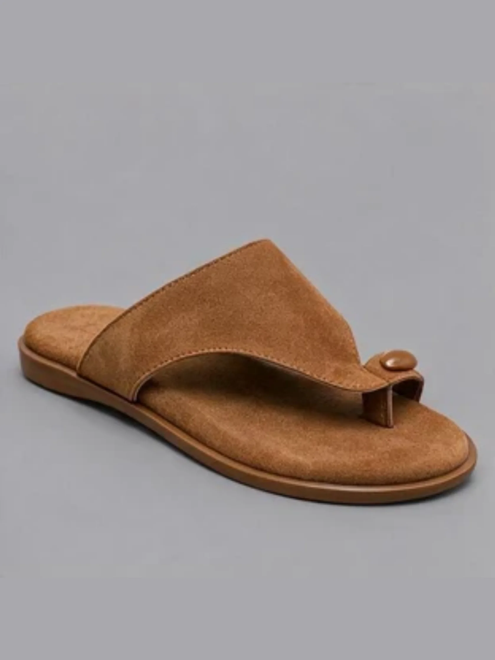 Caramel Suede Chic Sandals product image (3)
