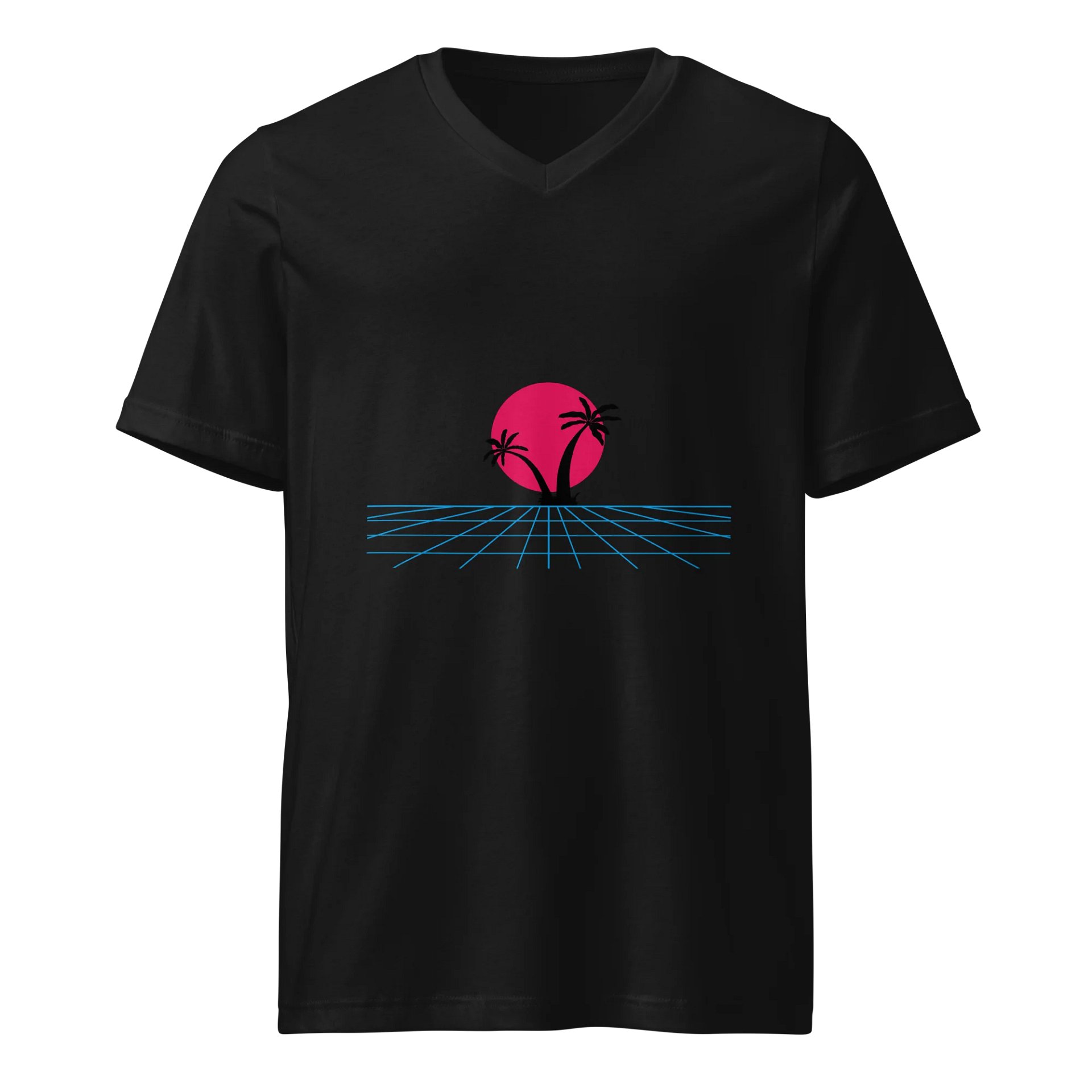 Synthwave Sunset V-Neck Tee product image (1)