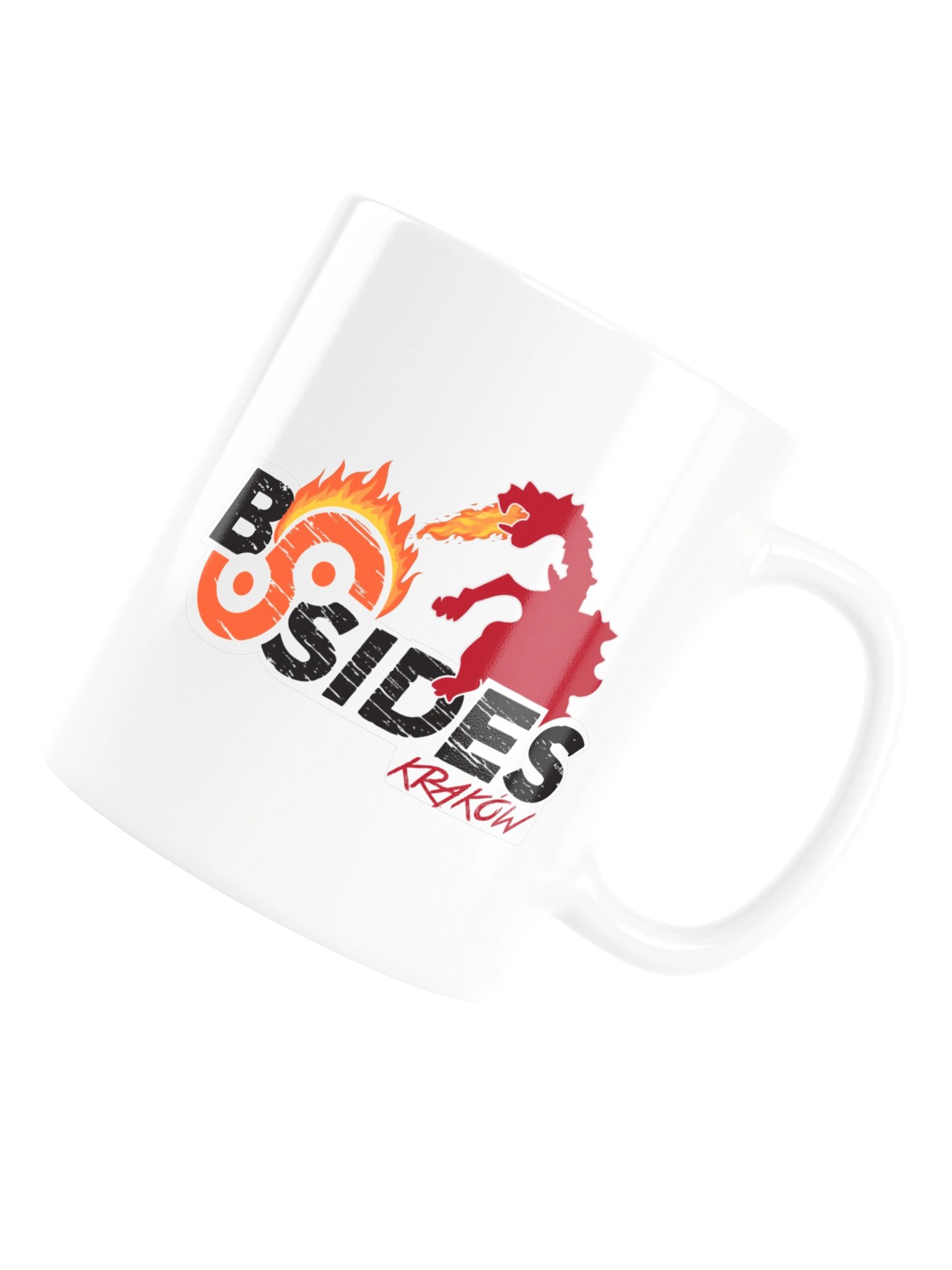 BSides Kraków Classic Logo Mug — White product image (16)