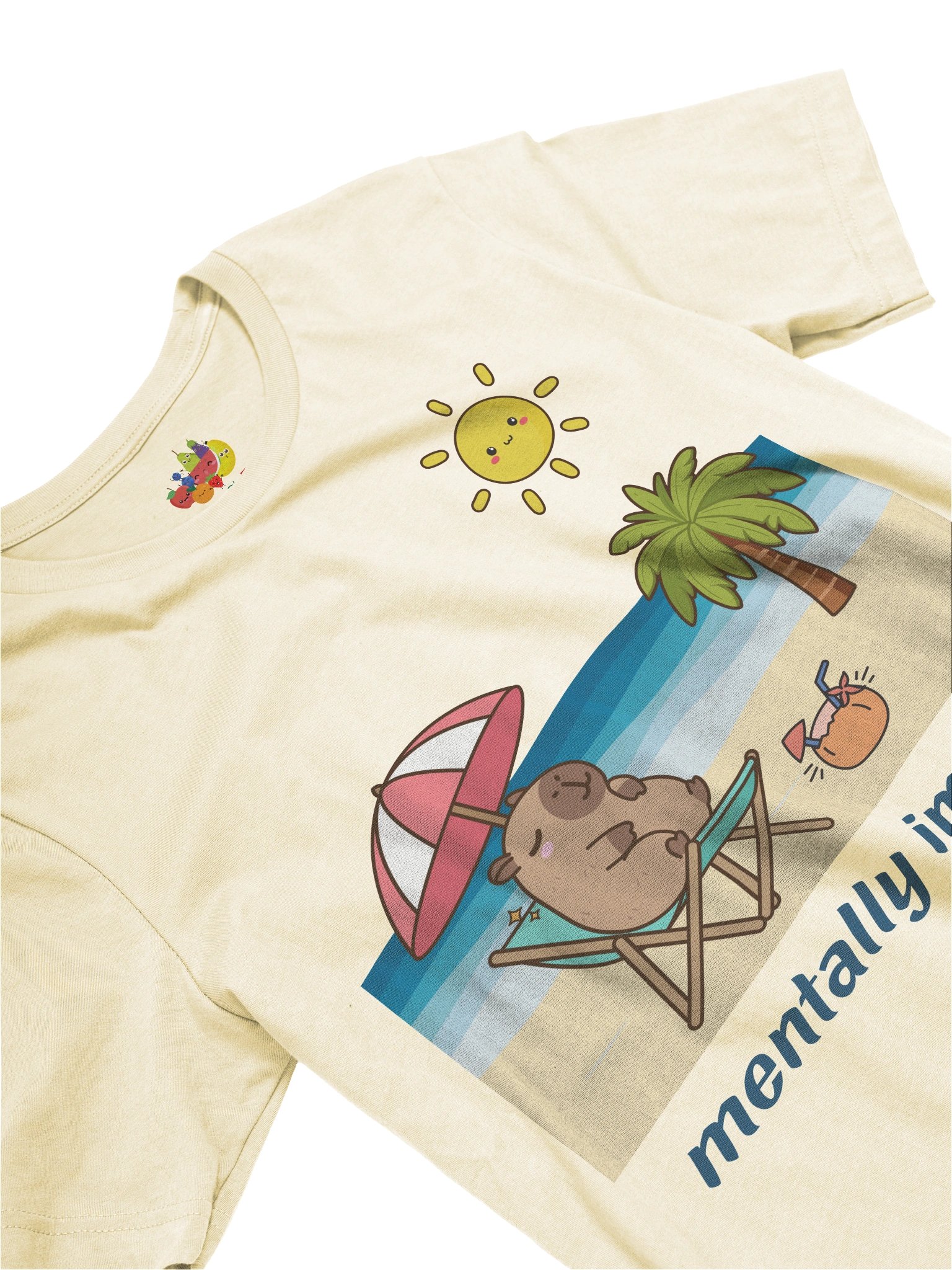 Mentally, I’m Here Capybara Tee (Unisex) product image (3)