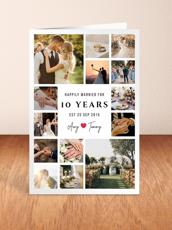 Milestone Anniversary Photo Card Template product image (2)