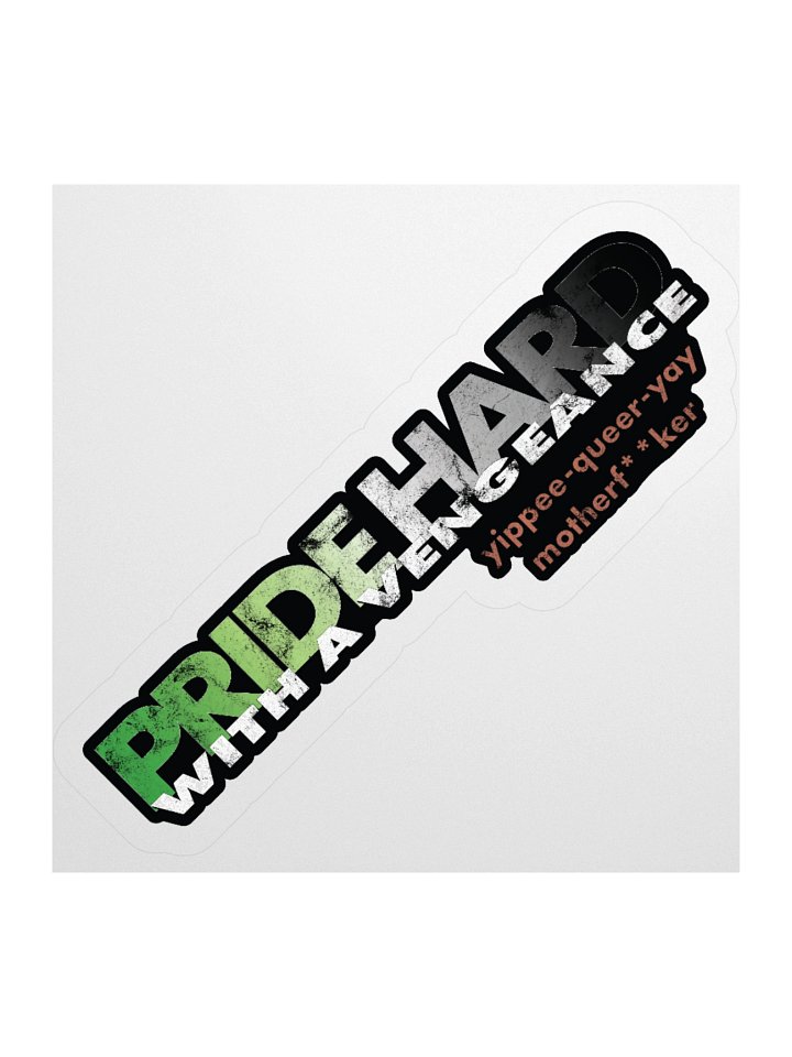 Aromantic "Pride Hard" Sticker product image (1)