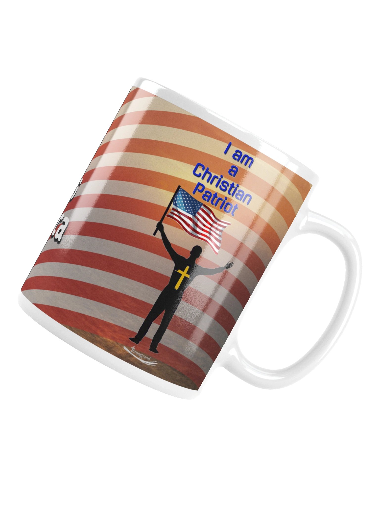 God Bless America — Christian Patriot Flag Mug -Male product image (6)