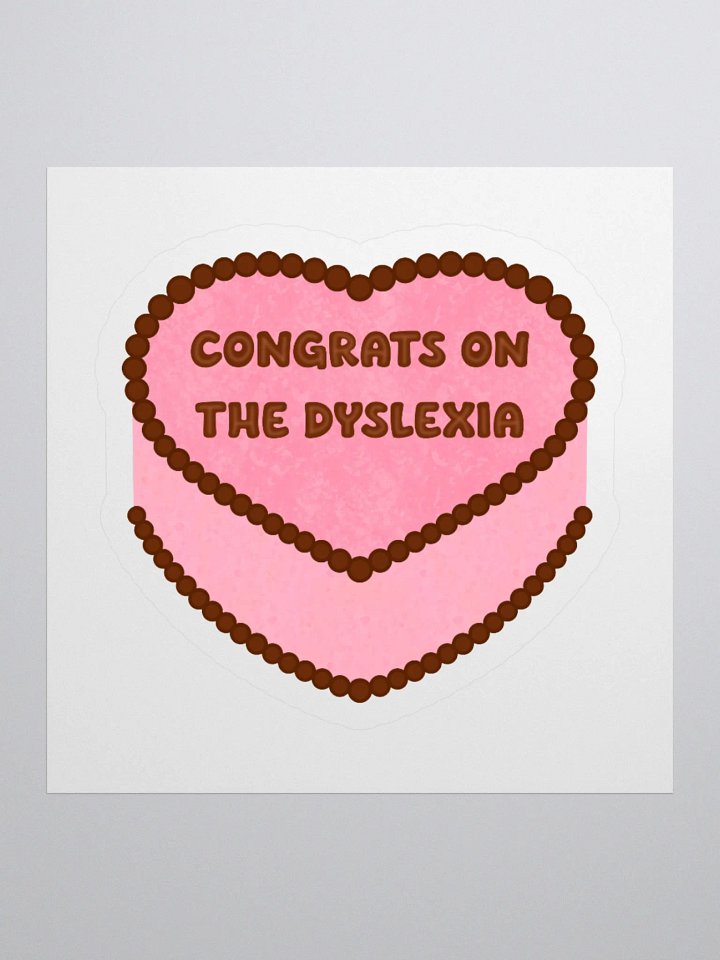 Dyslexia Cake Sticker product image (1)