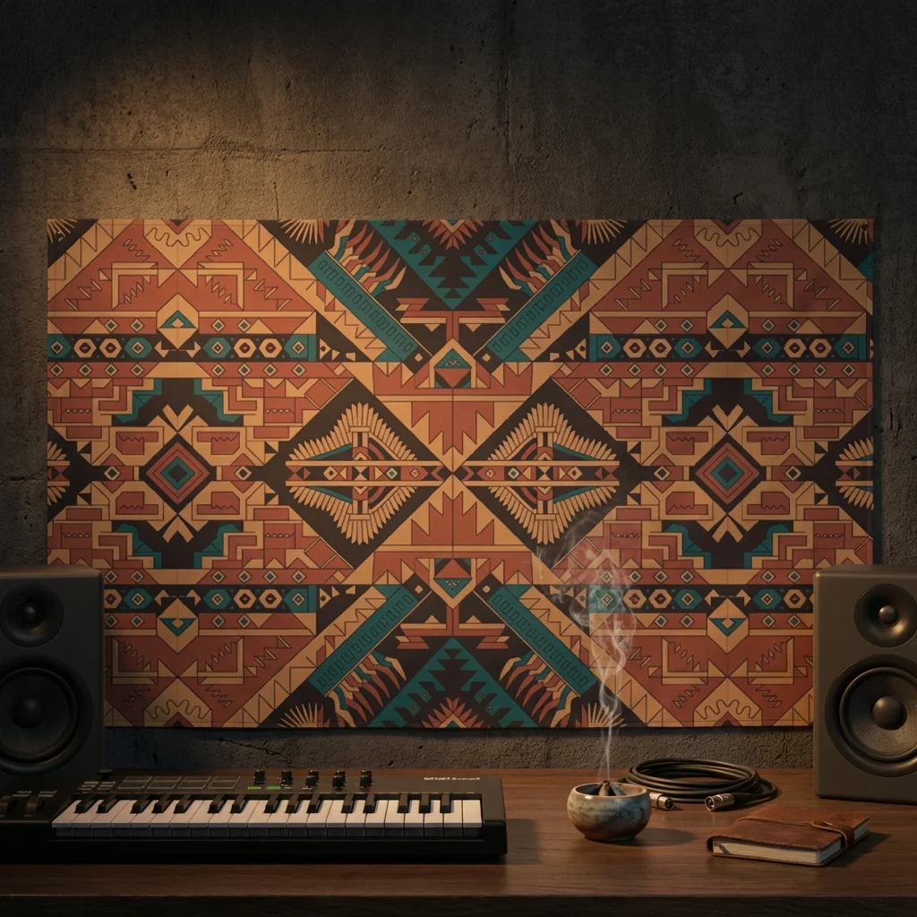 Aztec Ritual Flag — Ancient Geometry 03 product image (4)