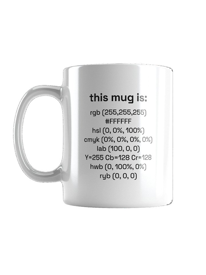 #FFFFFF Mug product image (2)