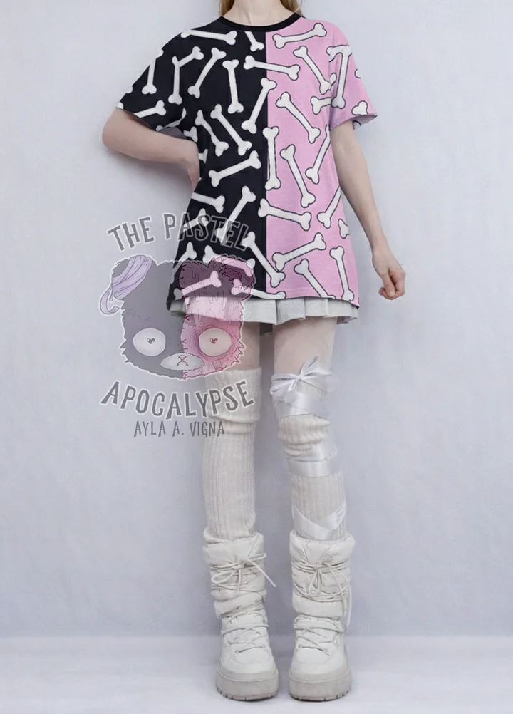 Pastel Goth Bones T-shirt product image (1)