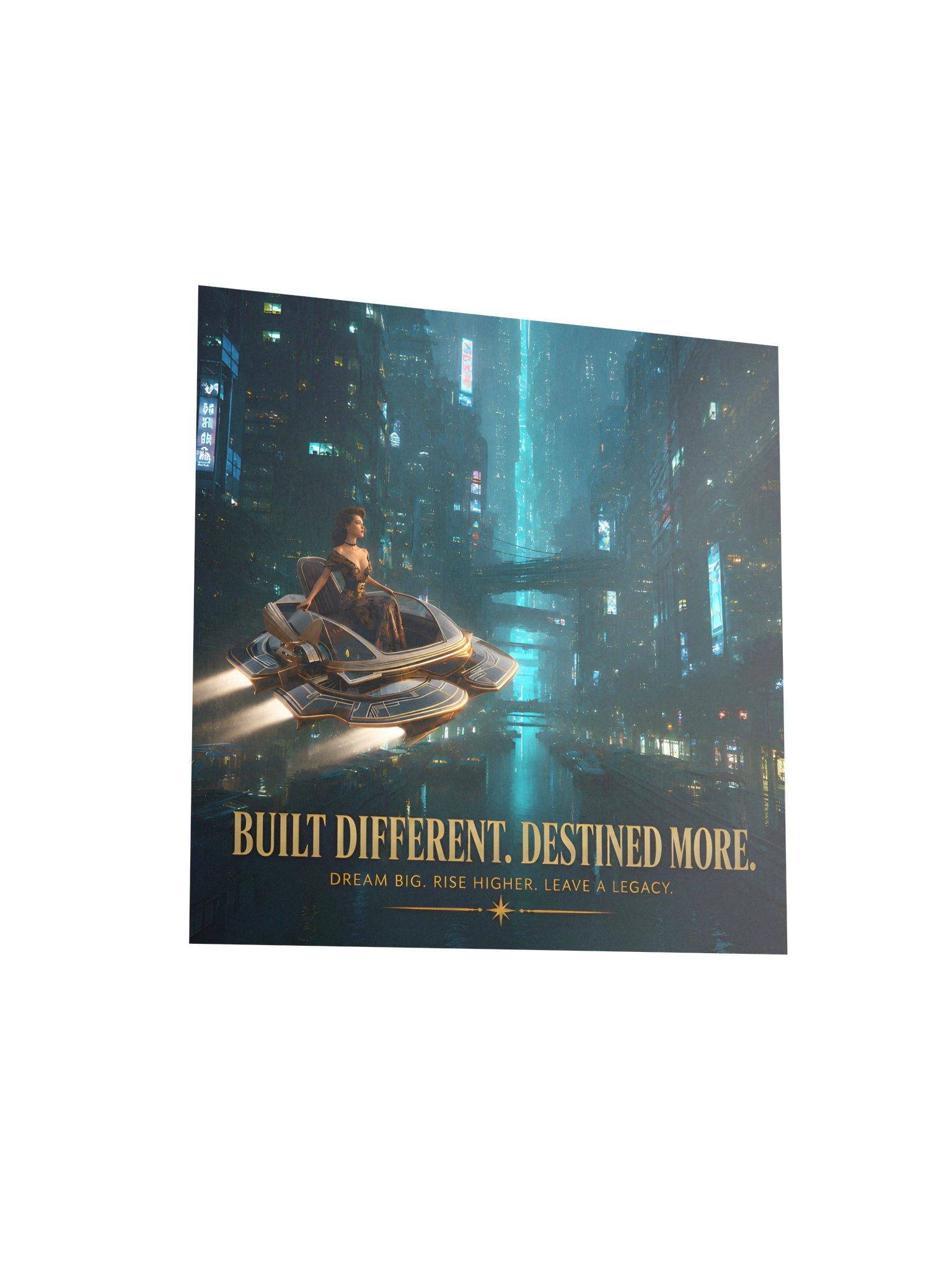 Astral Tropics Futuristic Motivation Poster | Dream Big, Rise Higher, Leave a Legacy product image (5)