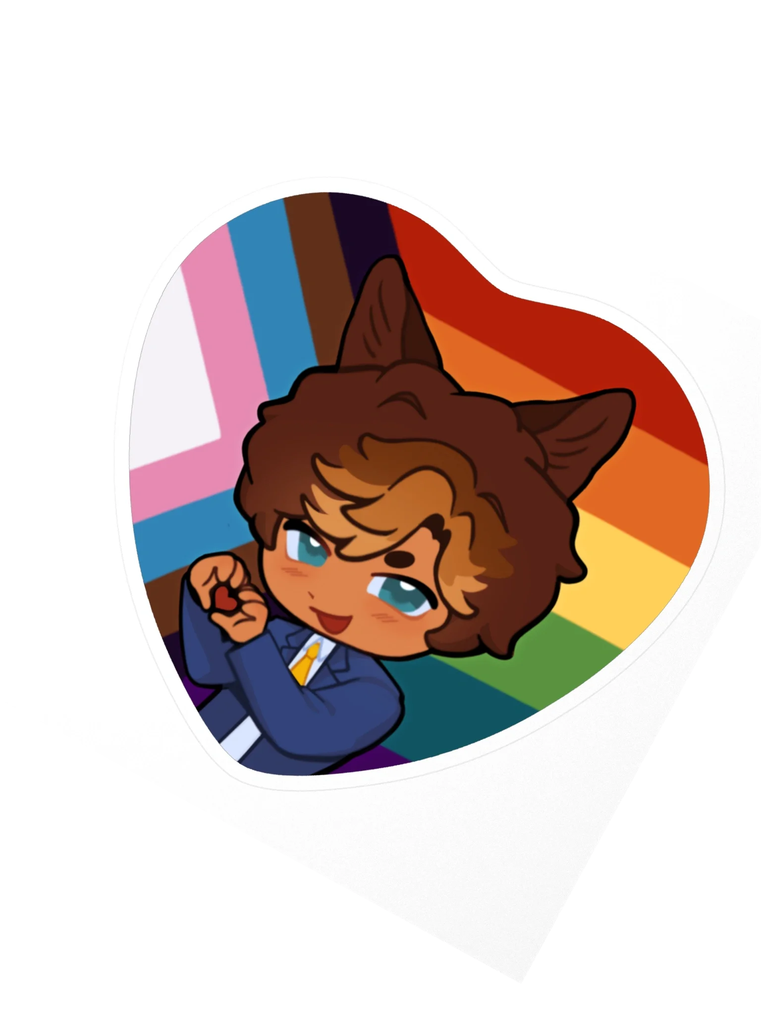 Scorpio PRIDE Heart Sticker
