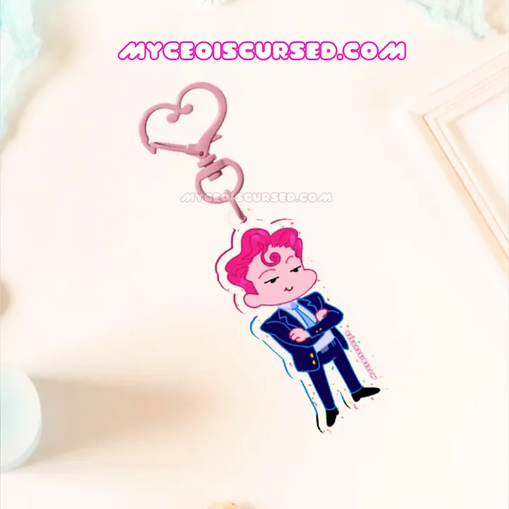 Cursed CEO - Glitter Acrylic Charm🩷 product image (2)