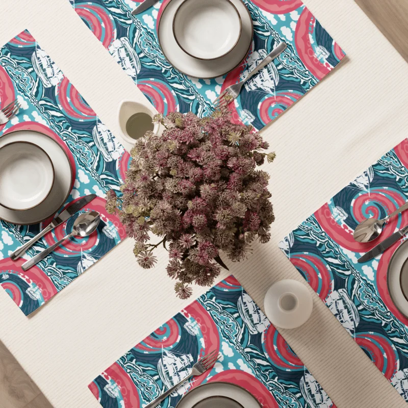 Kraken Vibes Nautical Adventure | Placemats – Set of 4 | MONIQUE FAELLA DESIGNS™ product image (2)