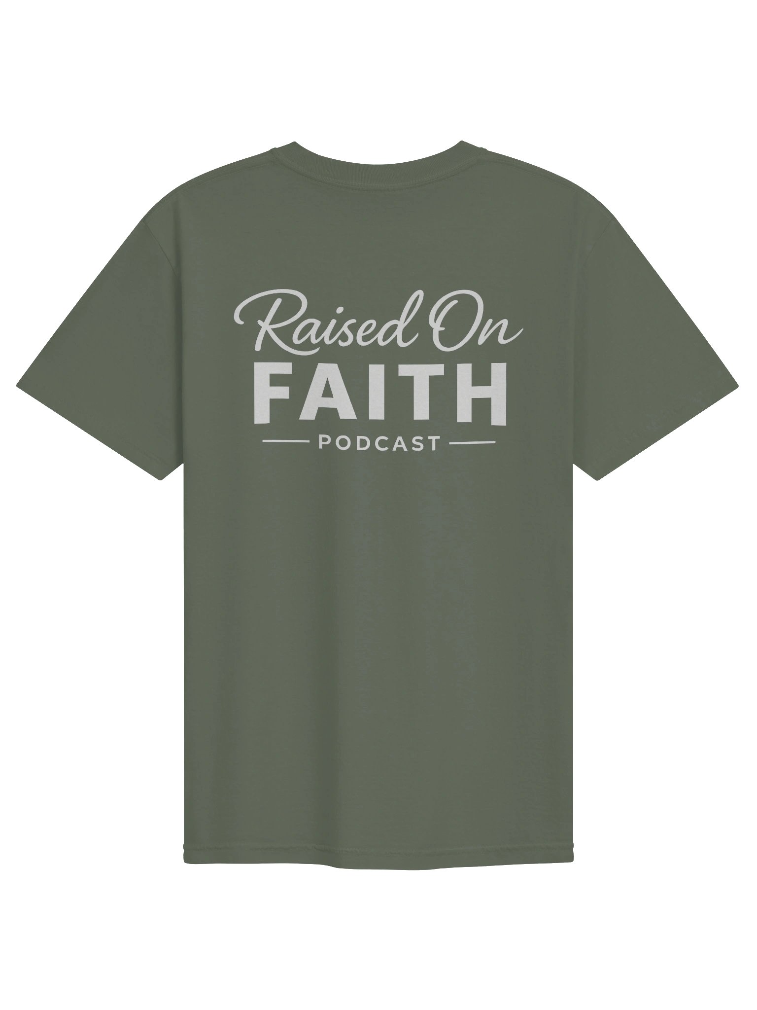 Raised on Faith Tee - Green/White product image (2)