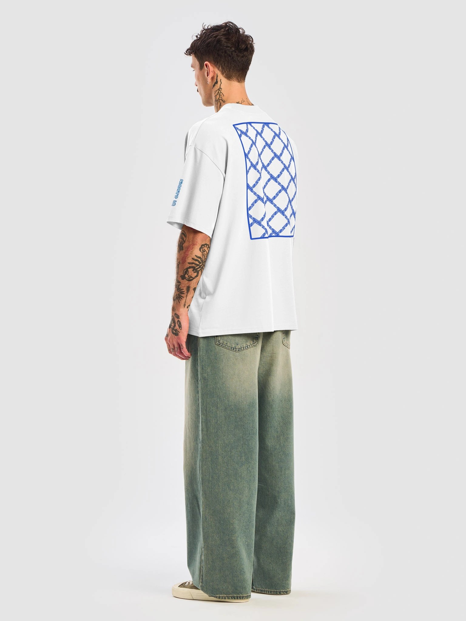 HALOGEN White/Blue Oversize Tee (Cornerman Edition) product image (8)