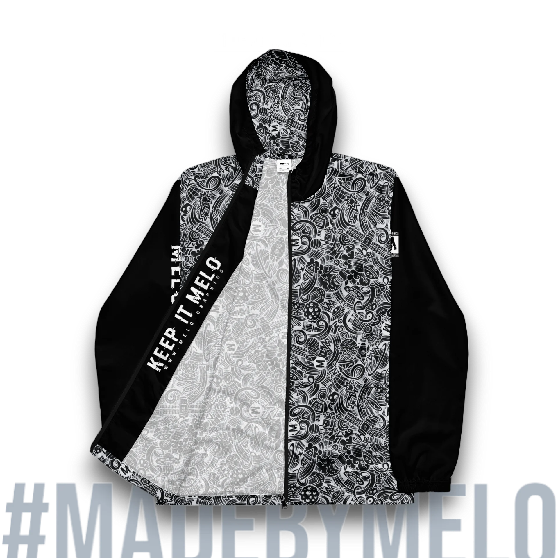 Dark Space Scribble - Ultimate Windbreaker Jacket | #MadeByMELO product image (7)