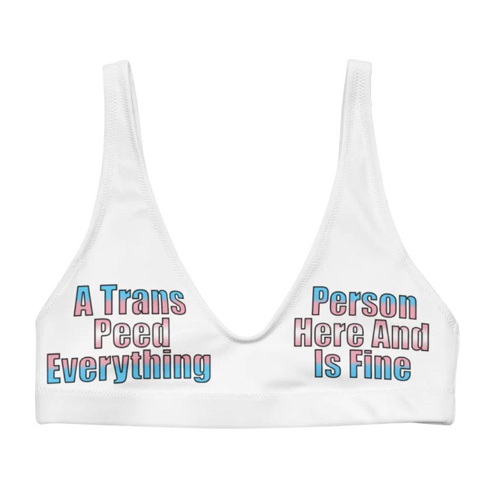 A Trans Person Peed Here Bikini Top product image (1)
