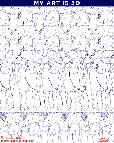 Please stare at my art. because it will morph into 3D. Can you see it?